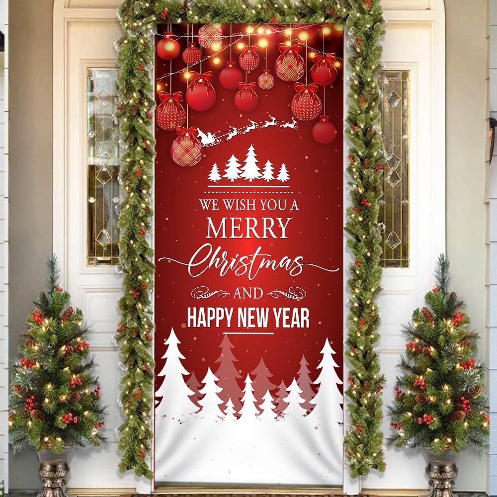 We Wish You a Merry Christmas and Happy New Year Door Cover BNN706D