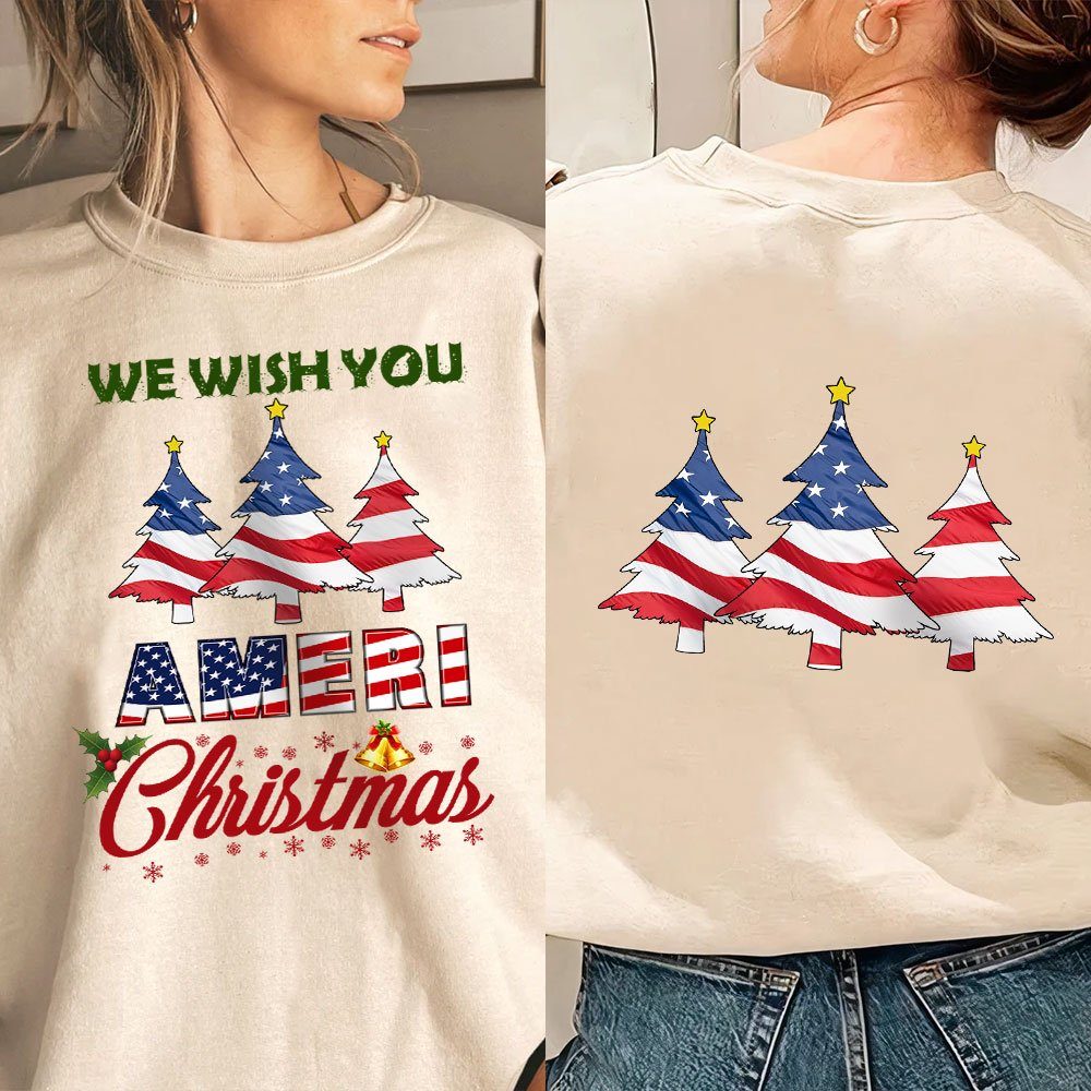 We Wish You America Christmas Sweatshirt MLN754SW