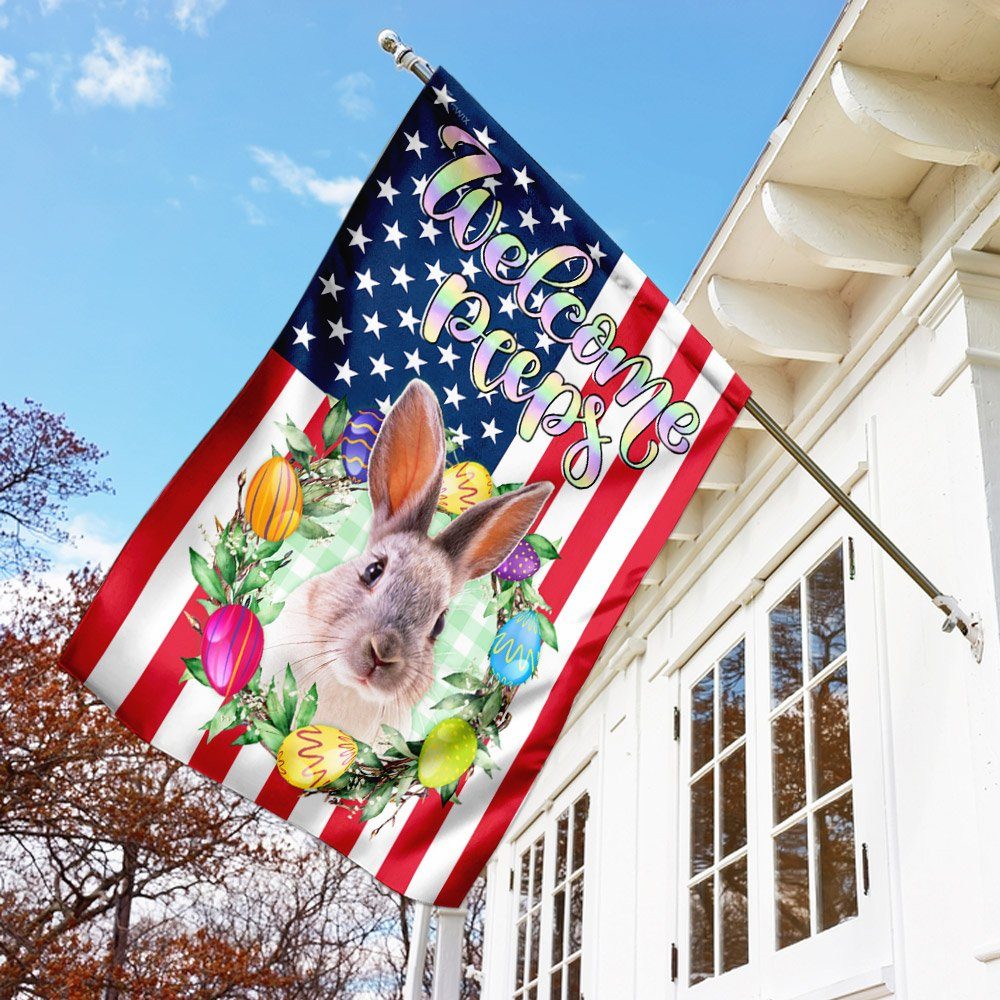 Welcome Peeps Easter Flag