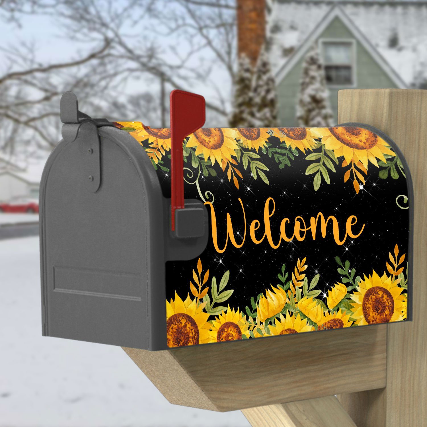 Welcome Sunflower Mailbox Cover TQN635MB