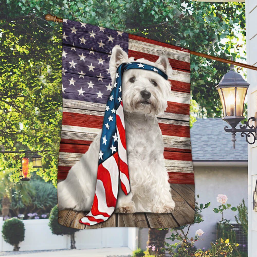 West Highland White Terrier Dog Flag Charming Dog NTB216Fv5