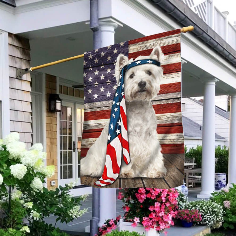 West Highland White Terrier Dog Flag Charming Dog NTB216Fv5