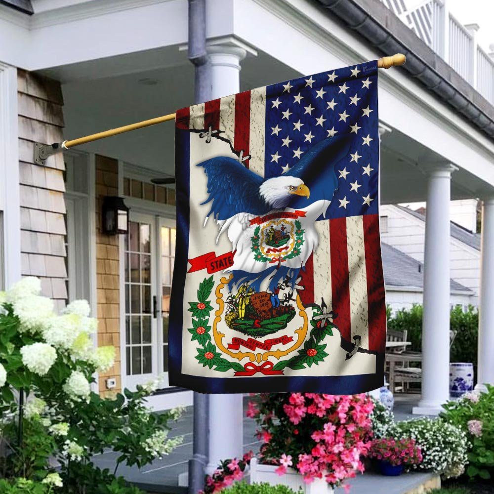 West Virginia American Eagle Flag