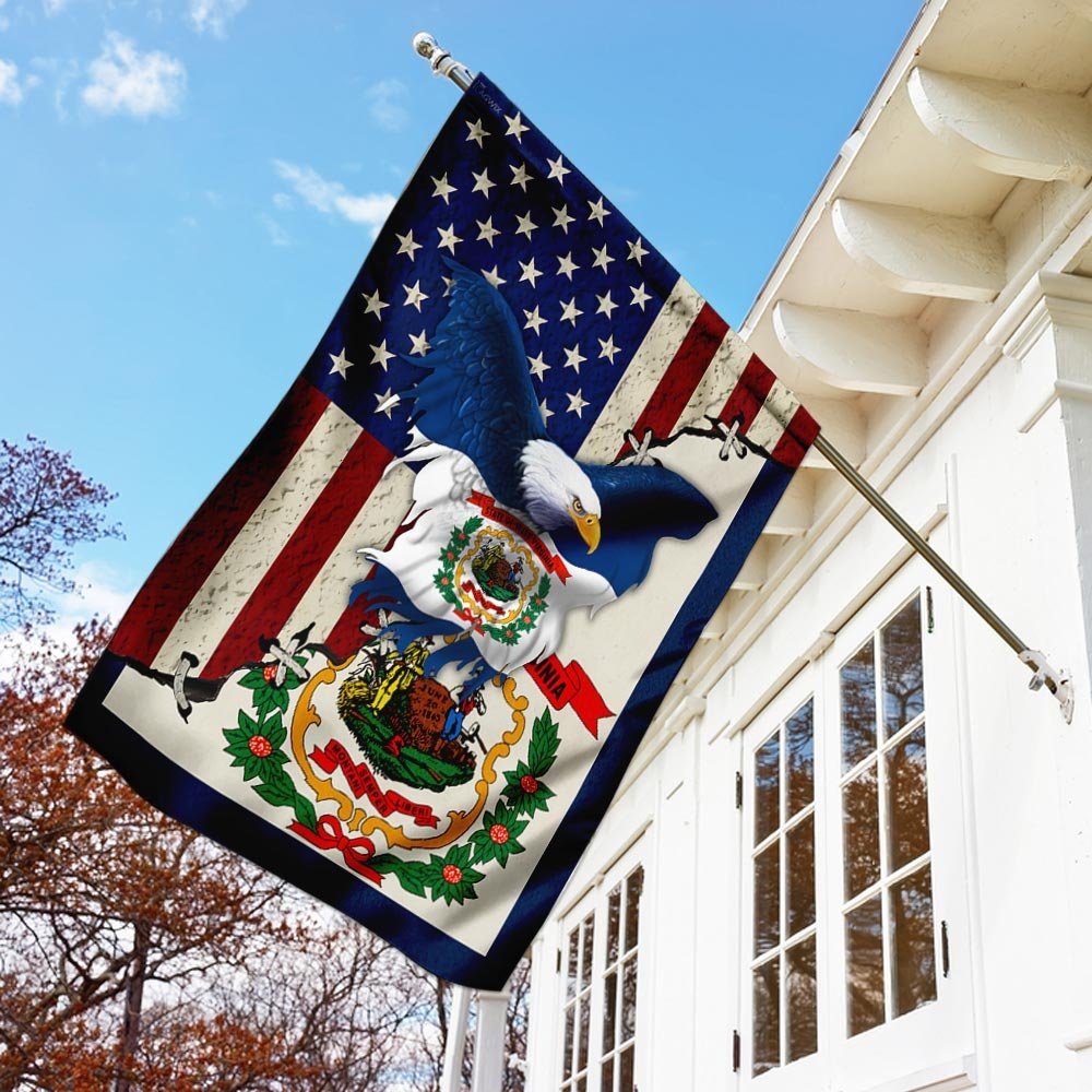 West Virginia American Eagle Flag