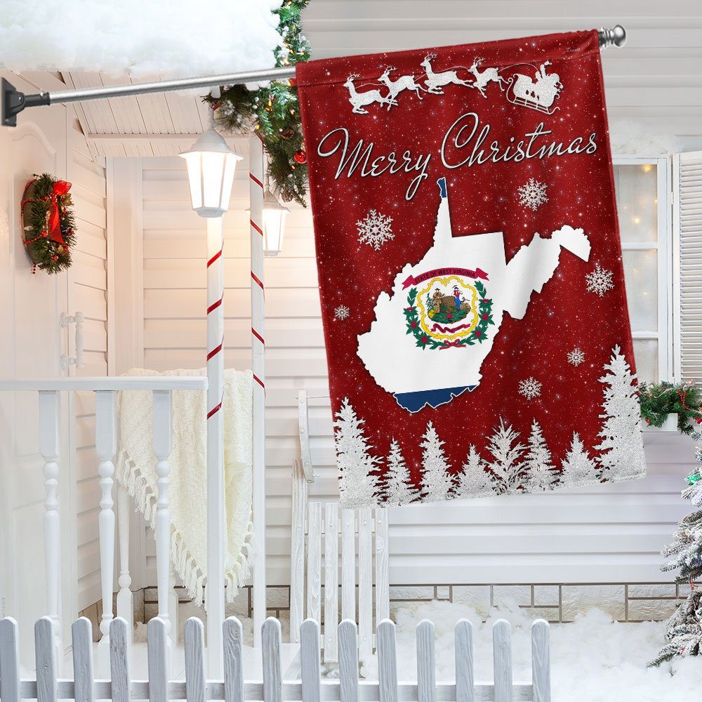 West Virginia Christmas Flag Home Sweet Home TQN726Fv2