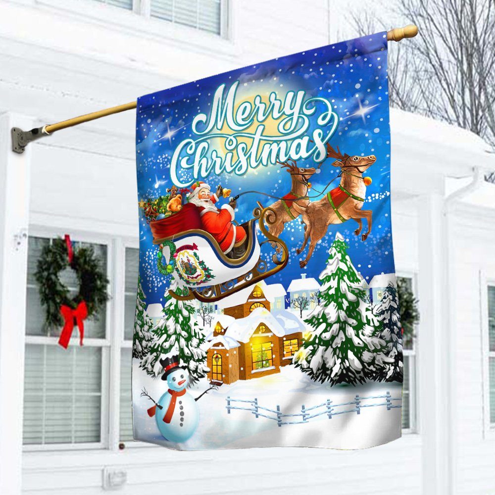 West Virginia Christmas Flag West Virginia Santa Sleigh LNT765F