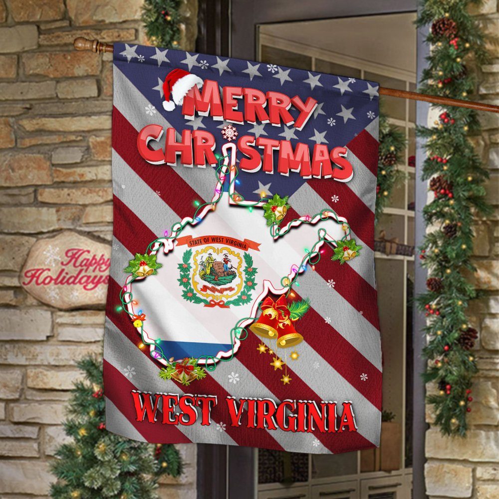 West Virginia Flag Merry Christmas MLH2008F