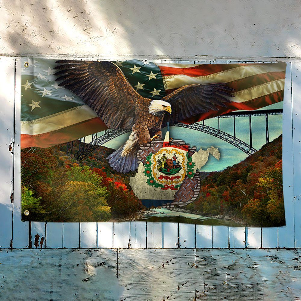 West Virginia State Eagle Grommet Flag QNK751GFV3