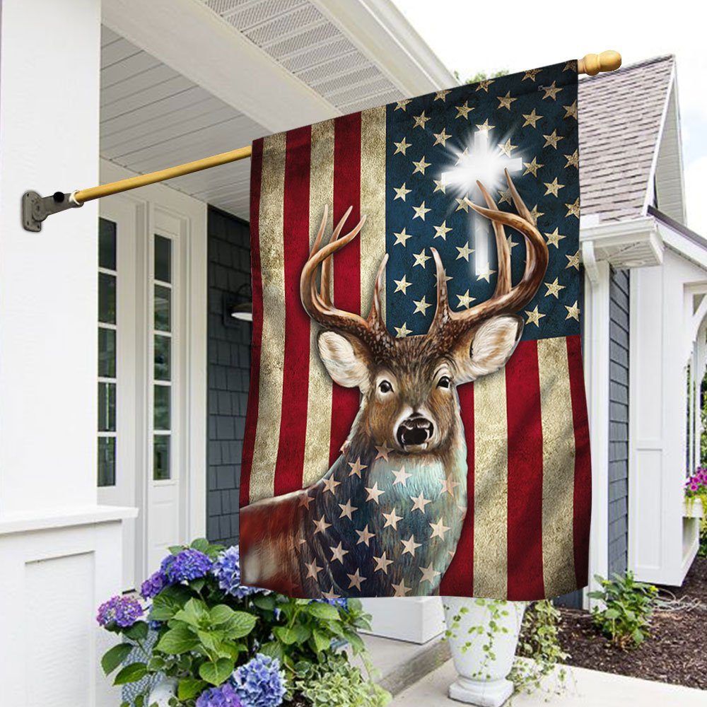 Whitetail Buck Deer Flag LHA1965Fv1