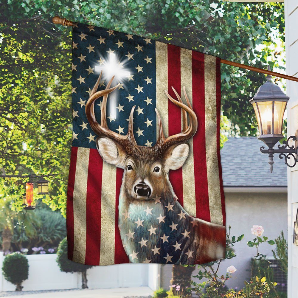 Whitetail Buck Deer Flag LHA1965Fv1