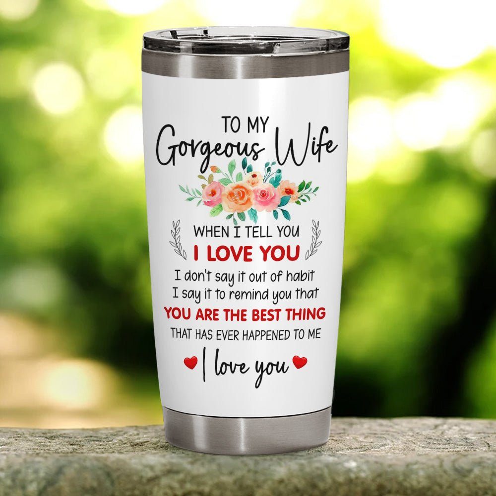 Wife I Love You 20z Tumbler