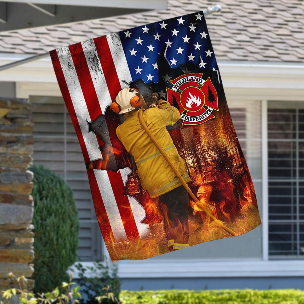 Wildland Firefighter American Flag LHA1726Fv1