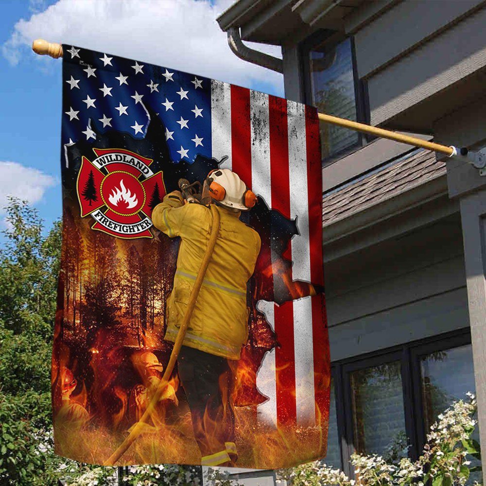 Wildland Firefighter American Flag LHA1726Fv1