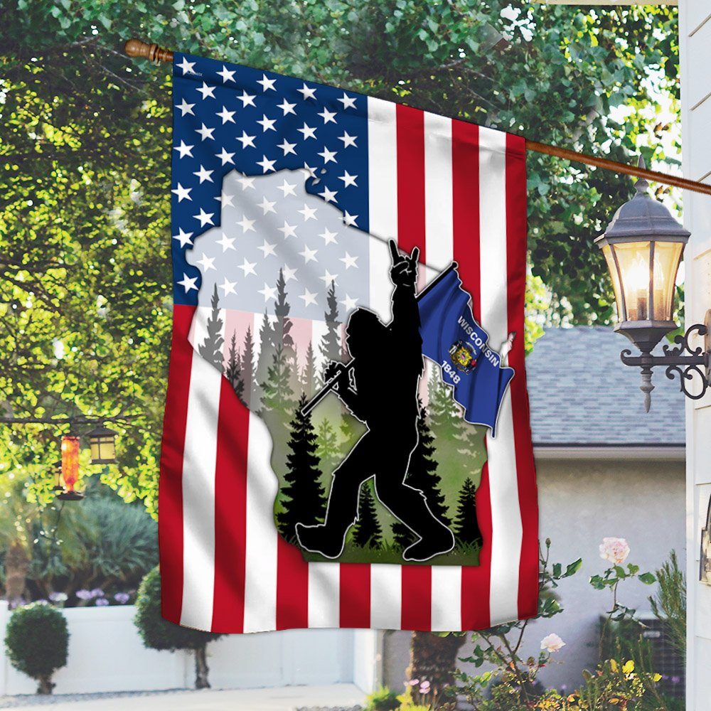 Wisconsin American Flag Bigfoot BNN359F