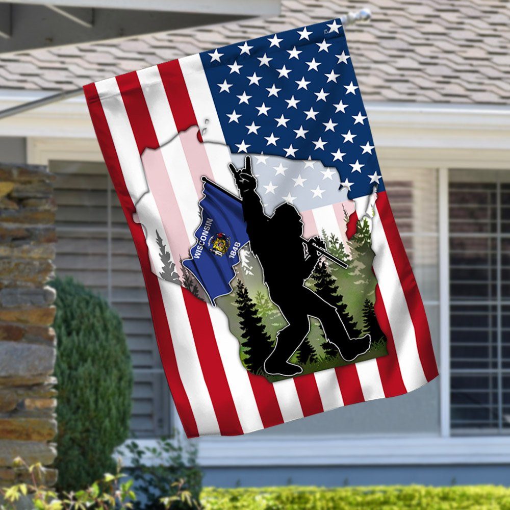 Wisconsin American Flag Bigfoot BNN359F