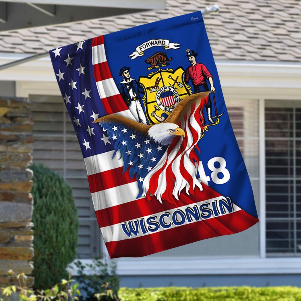 Wisconsin Eagle Flag MLH1774Fv23