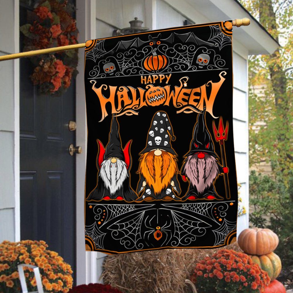 Witch Gnomes Halloween Flag Happy Halloween BNN512F