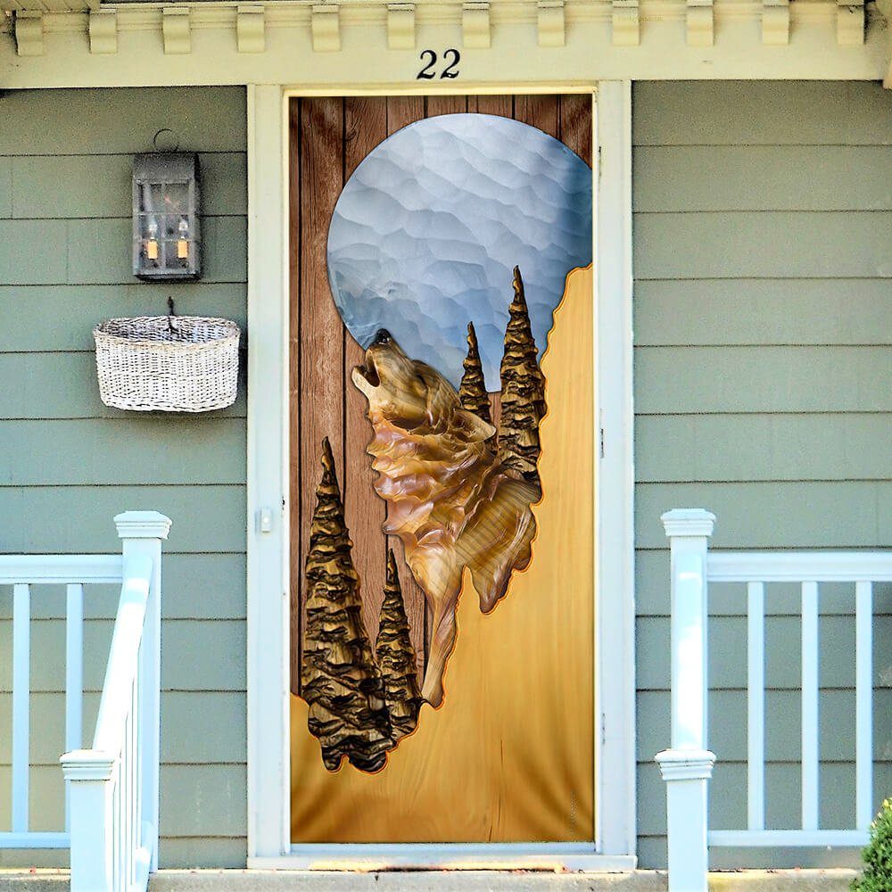 Wolf Door Cover Miss Forest NTT107D