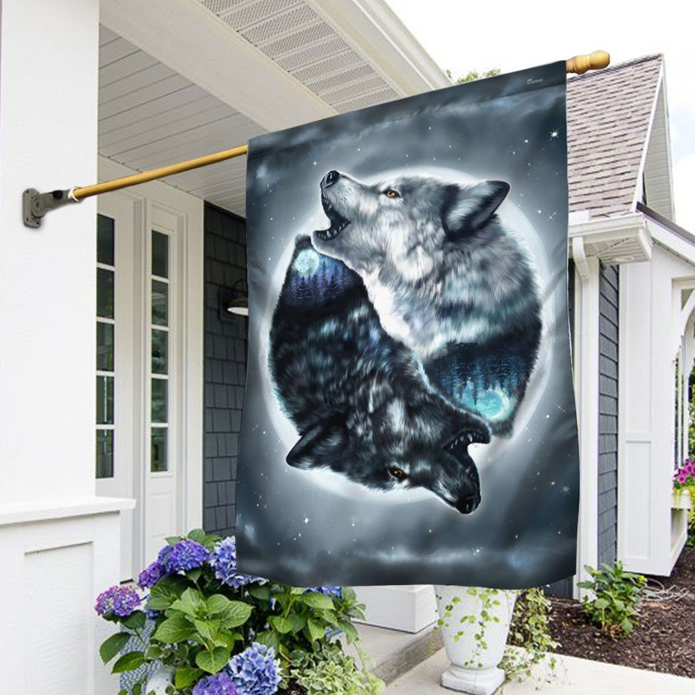 Wolf Yin Yang Flag TQN236F