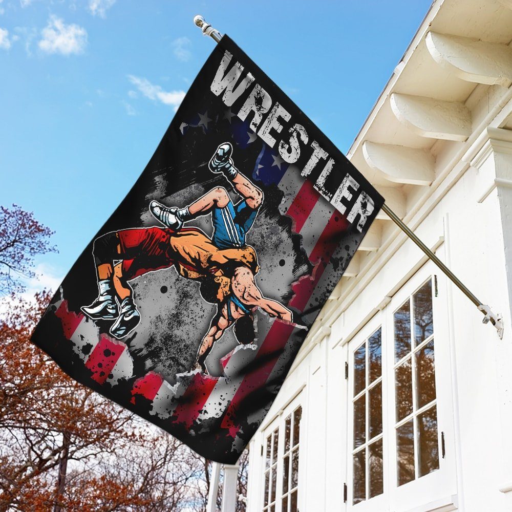 Wrestler Wrestling Flag