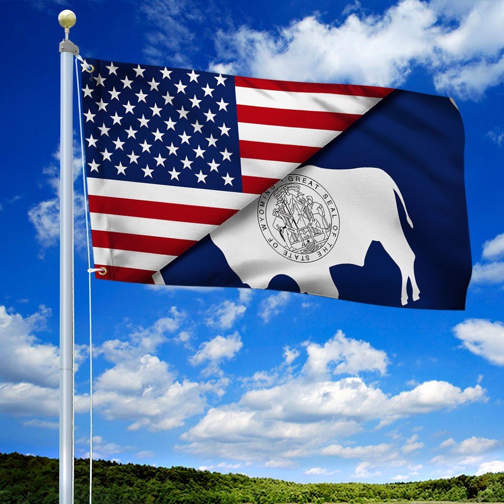 Wyoming American Grommet Flag LHA1891GF