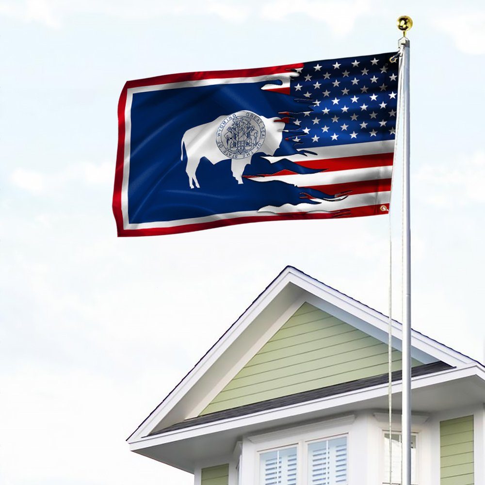 Wyoming And American Grommet Flag MLH1913GF