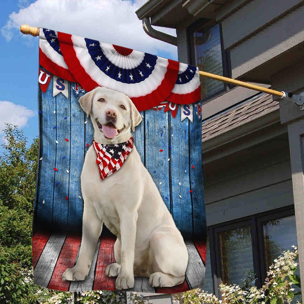 Yellow Labrador Retriever Flag 4th Of July Independence Day TQN166Fv1