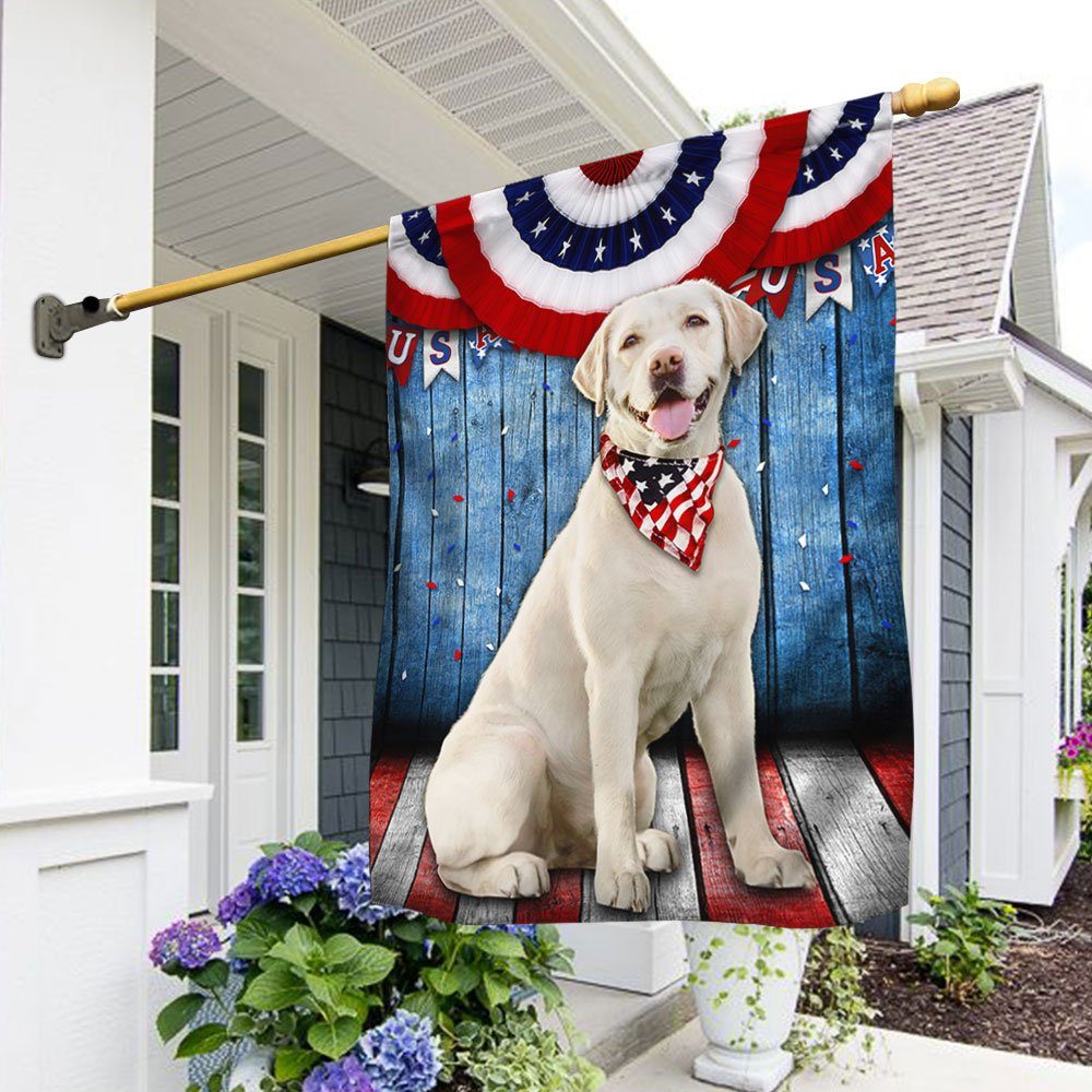 Yellow Labrador Retriever Flag 4th Of July Independence Day TQN166Fv1