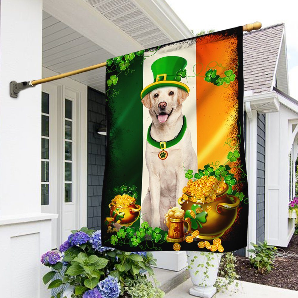 Yellow Labrador Retriever Flag Happy St. Patrick’s Day BNT395F