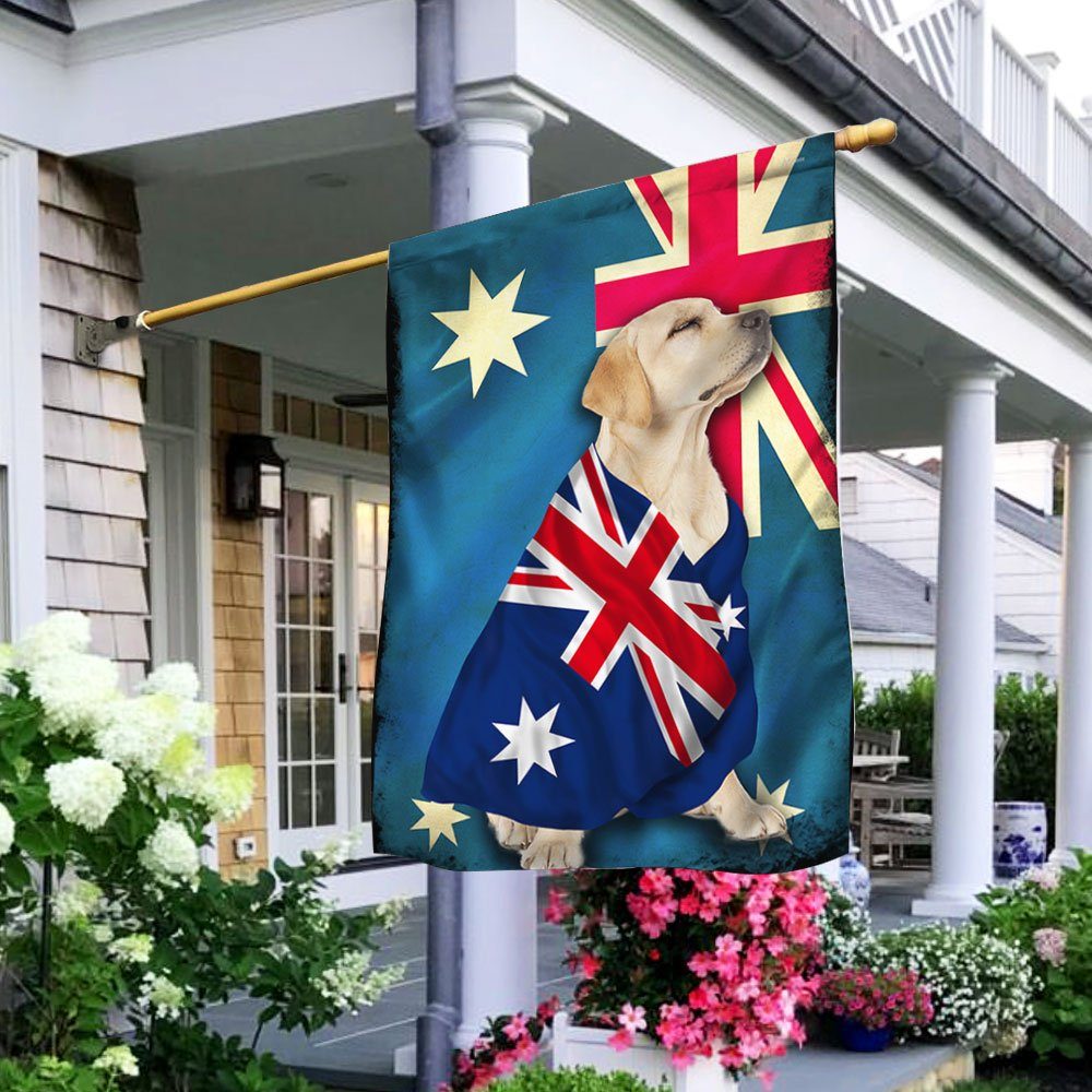 Yellow Labrador Retriever Flag Patriotic Dog ANL10Fv1