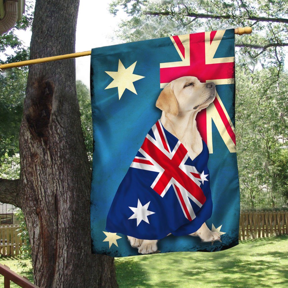 Yellow Labrador Retriever Flag Patriotic Dog ANL10Fv1