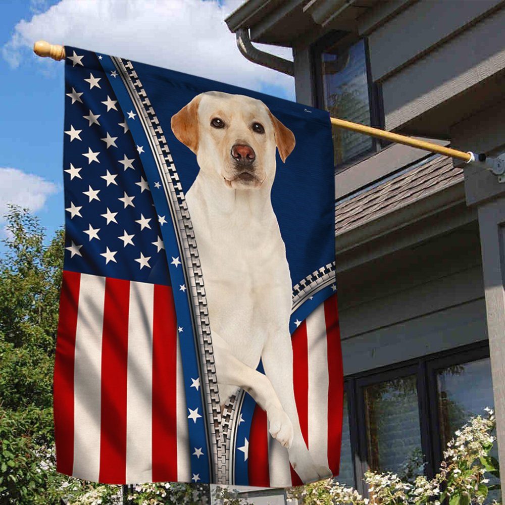 Yellow Labrador Retriever Flag Patriotic Dog ANT360F