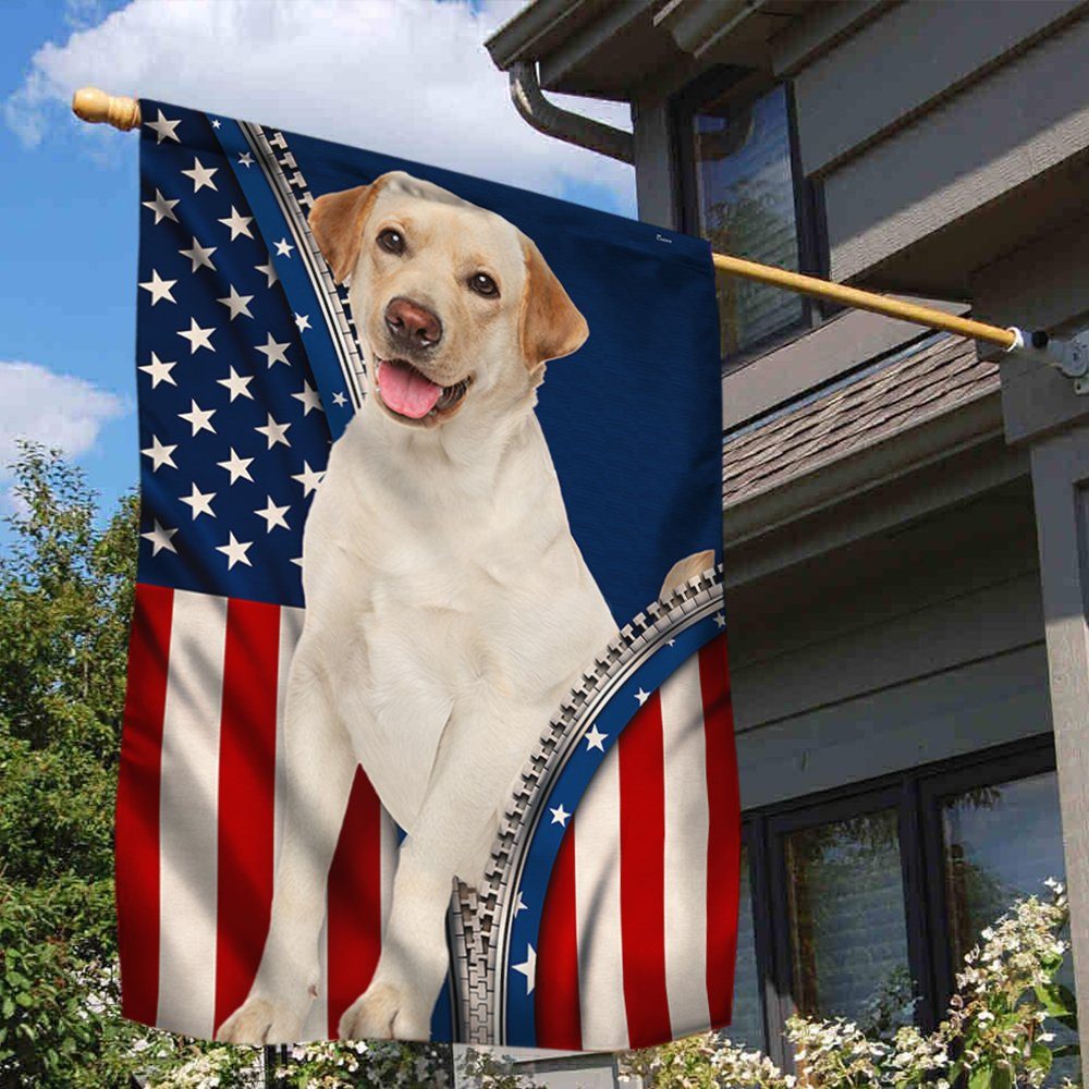 Yellow Labrador Retriever Flag Patriotic Dog ANT360Fv1