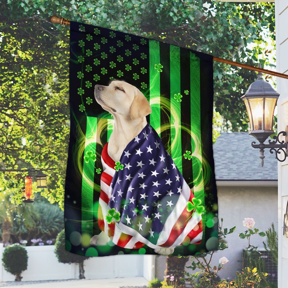 Yellow Labrador Retriever Flag St. Patrick’s Day BNL438F