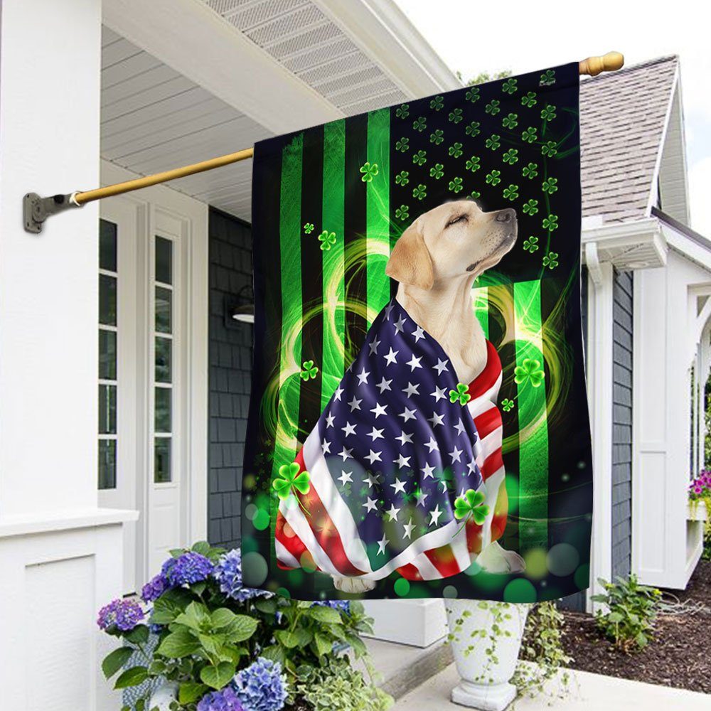 Yellow Labrador Retriever Flag St. Patrick’s Day BNL438F