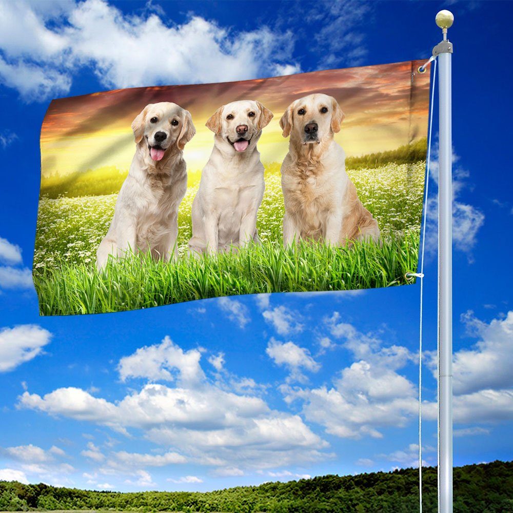 Yellow Labrador Retriever Grommet Flag TQN03GF