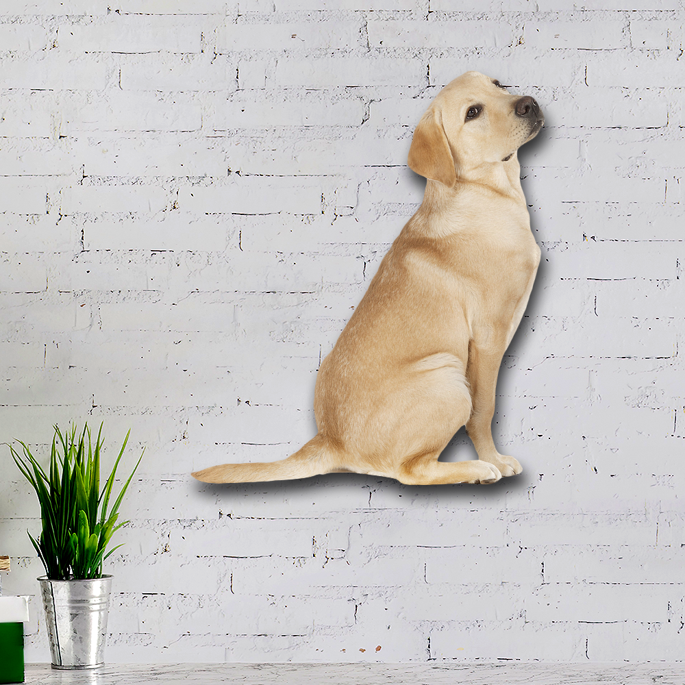 Yellow Labrador Retriever Hanging Metal Sign QNK1009MSa