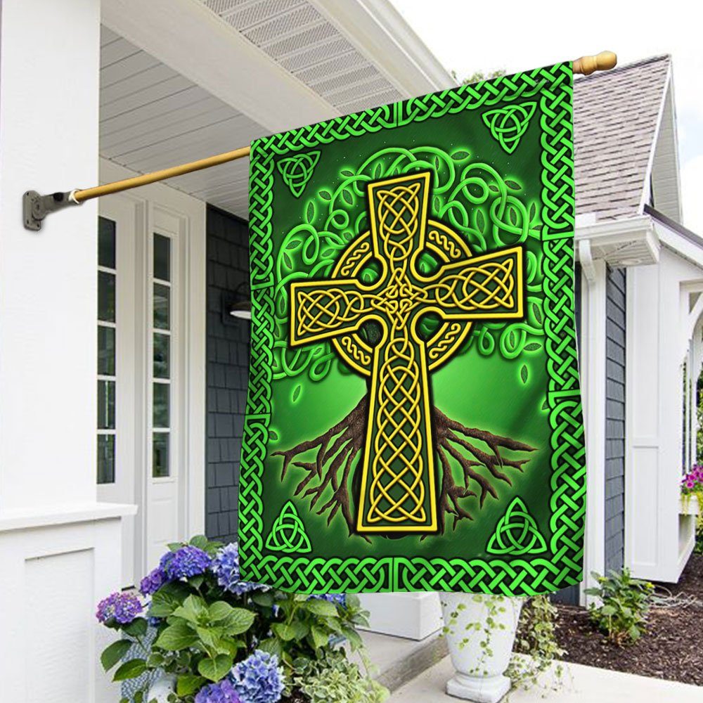 Yggdrasil Celtic Cross Flag DDH3326F