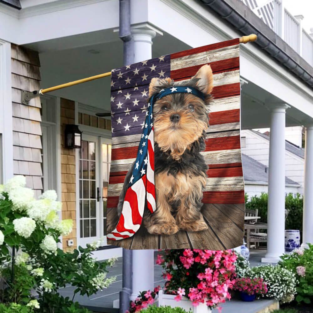 Yorkie Bichon Dog Flag Charming Dog NTB216Fv29