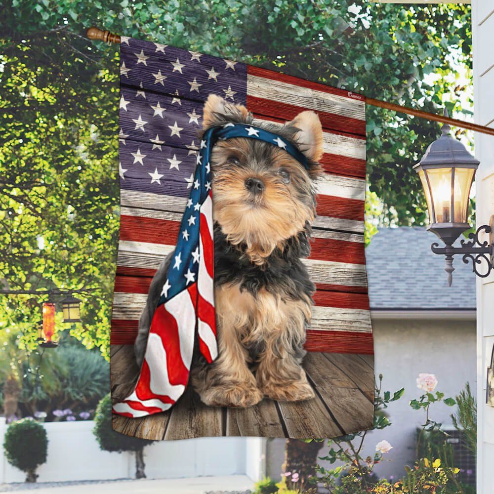 Yorkie Bichon Dog Flag Charming Dog NTB216Fv29