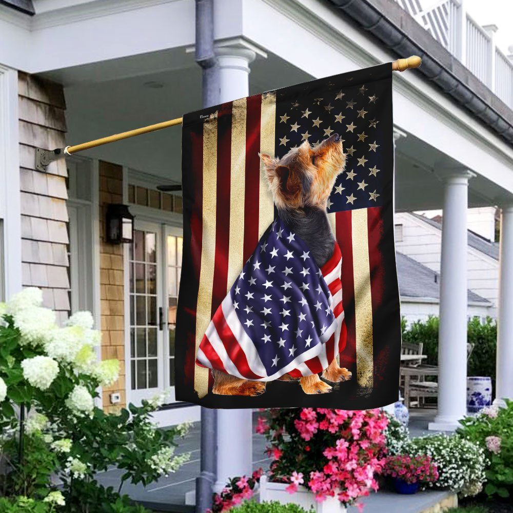 Yorkie Flags Flagwix™  American Patriot Yorkshire Terrier Flag