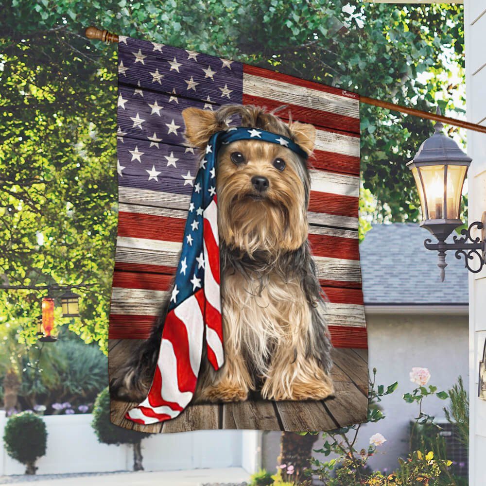 Yorkshire Terrier Dog Flag Charming Dog NTB216Fv6