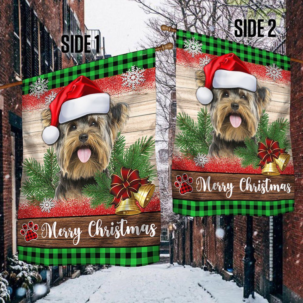 Yorkshire Terrier Dog Flag Christmas Dog LNT620F