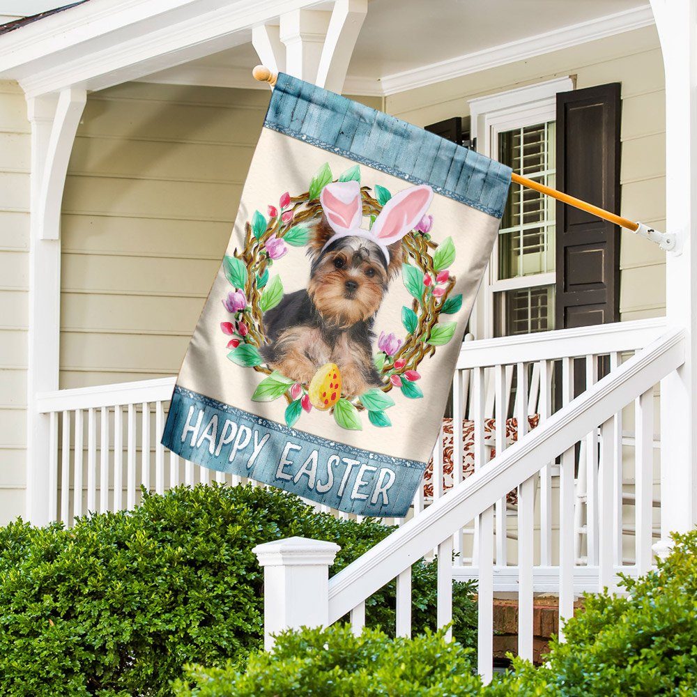 Yorkshire Terrier Easter Day Flag