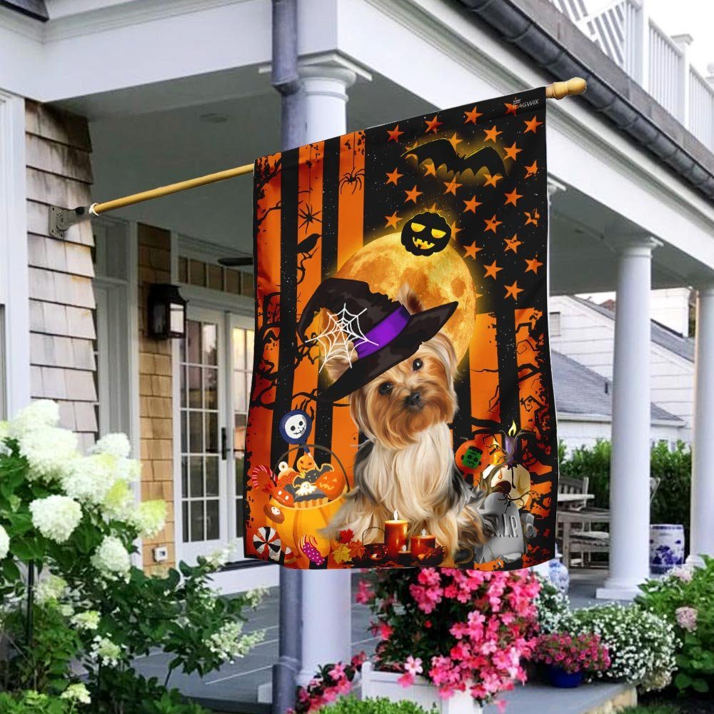 Yorkshire Terrier Halloween Flag