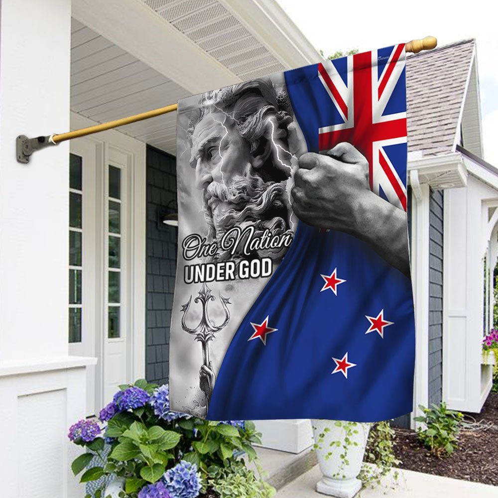 Zeus Flag New Zealand One Nation Under God Flag TRL1389F