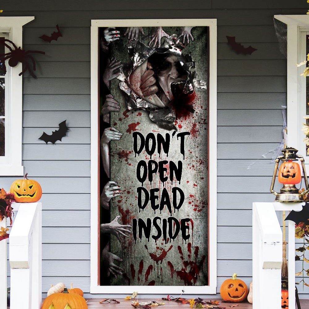 Zombie Door Cover Halloween Door Decor QNN01D