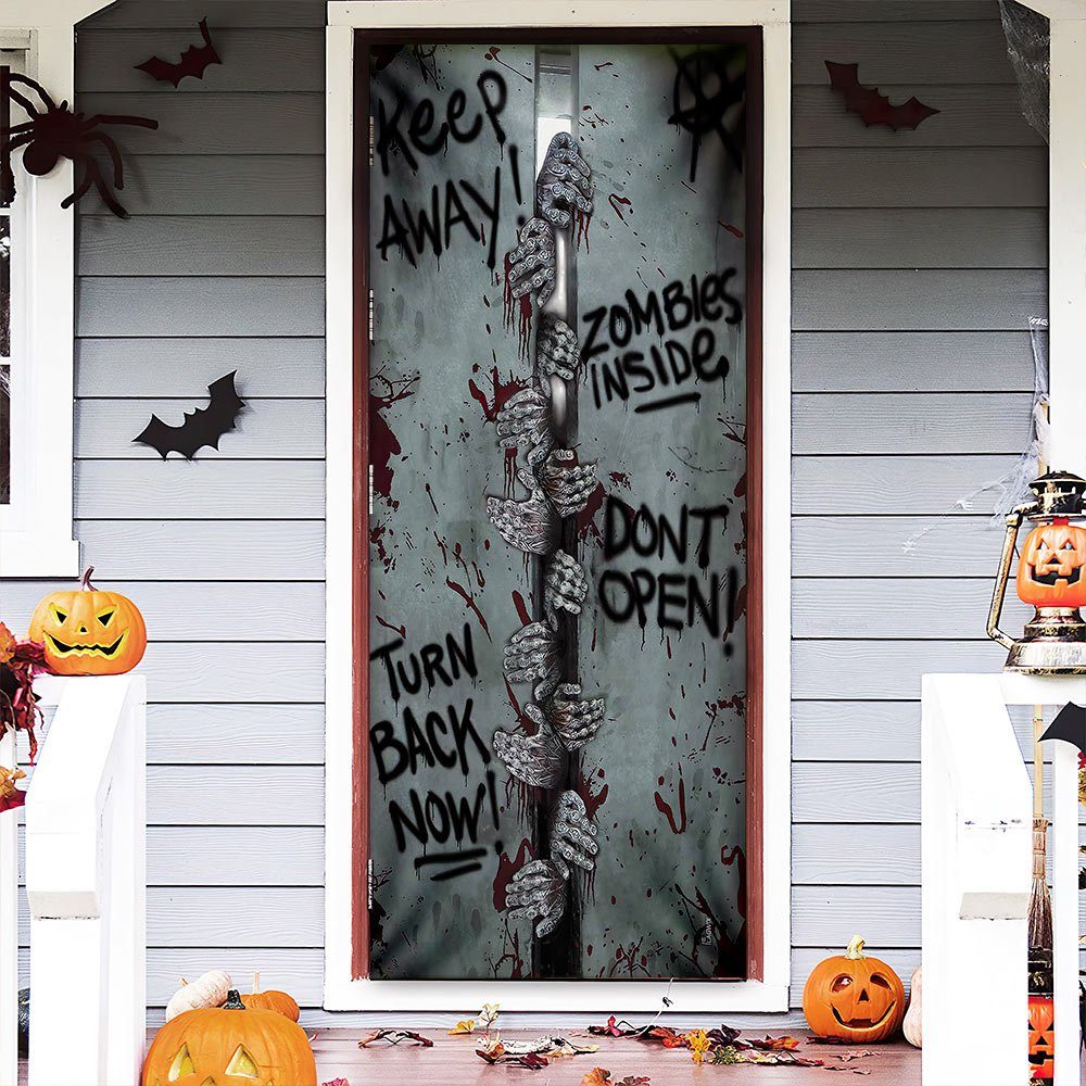 Zombies Behind The Door Halloween Door Cover TRL1234D