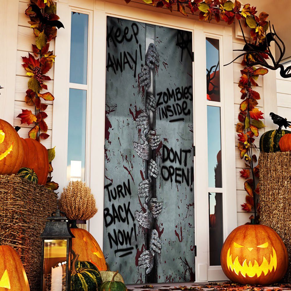 Zombies Behind The Door Halloween Door Cover TRL1234D
