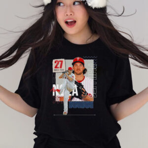 AARON NOLA BASEBALL PAPER PHILLIES 27 STARTING PITCHER SHIRT